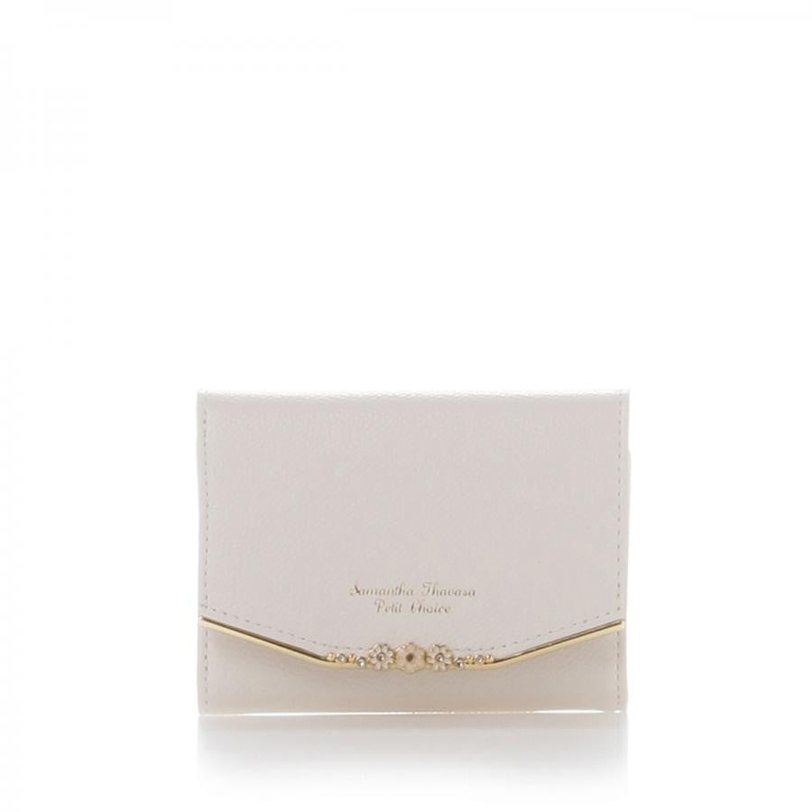 フラワーバーシリーズ 折財布　ホワイト ホワイト