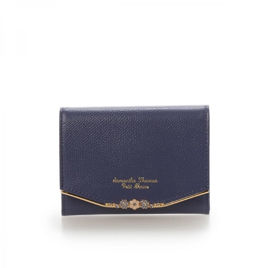 フラワーバーシリーズ 折財布　ネイビー