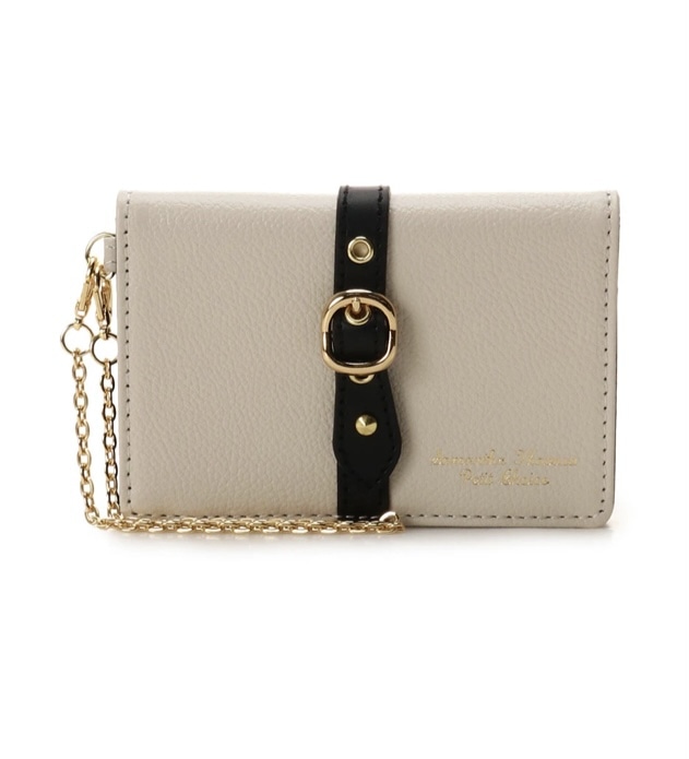 フロントベルト パスケース　オフホワイト