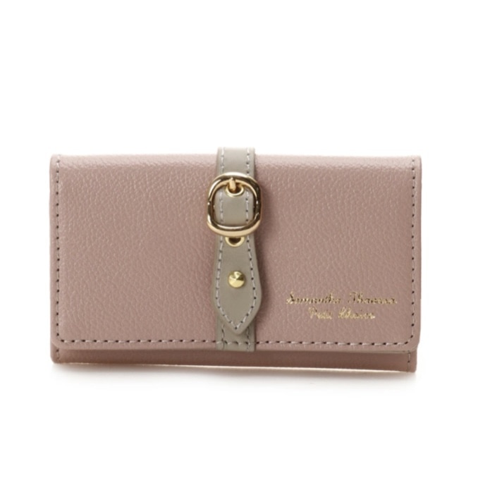  フロントベルト キーケース　ピンク