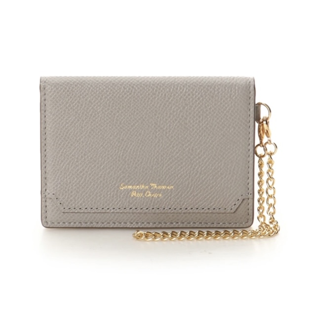 インサイドバイカラー パスケース　グレージュ