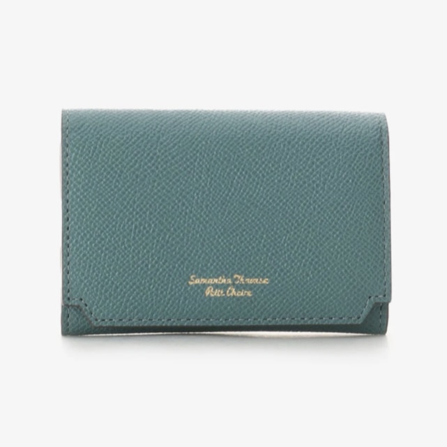  インサイドバイカラー カードケース　グリーン