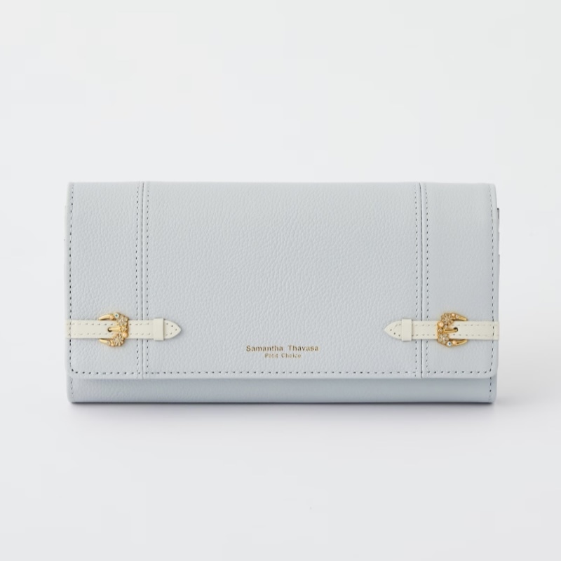 サイドベルト 長財布　ダルブルー