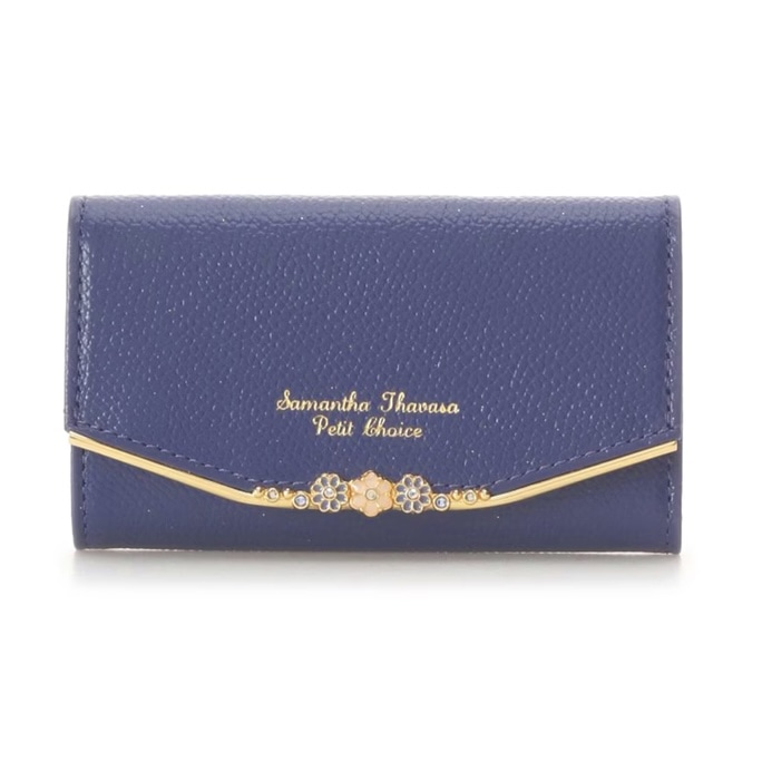 フラワーバー キーケース　ネイビー