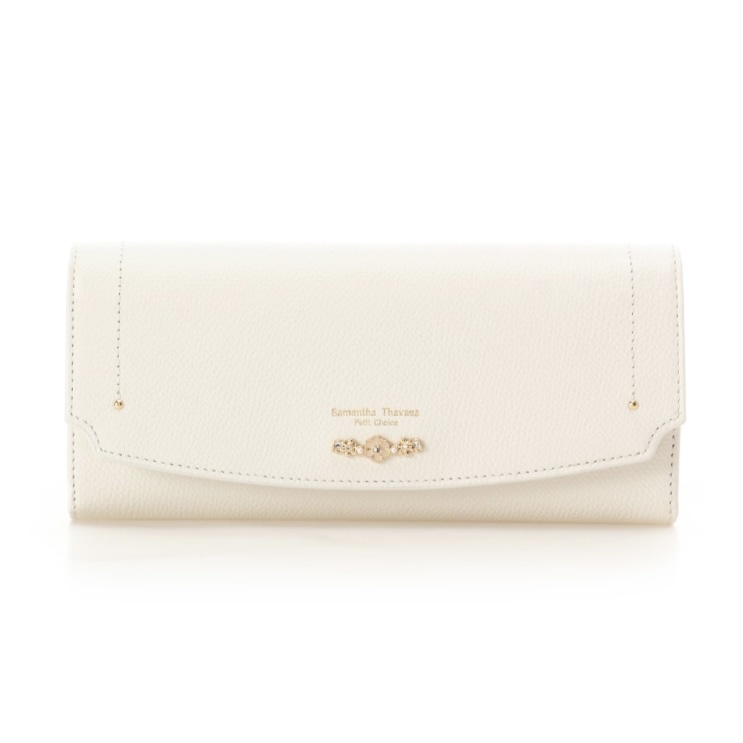 フラワーアーチ 長財布　ホワイト