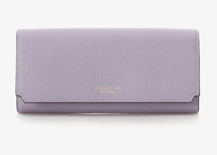 インサイドバイカラー かぶせ長財布　ラベンダー