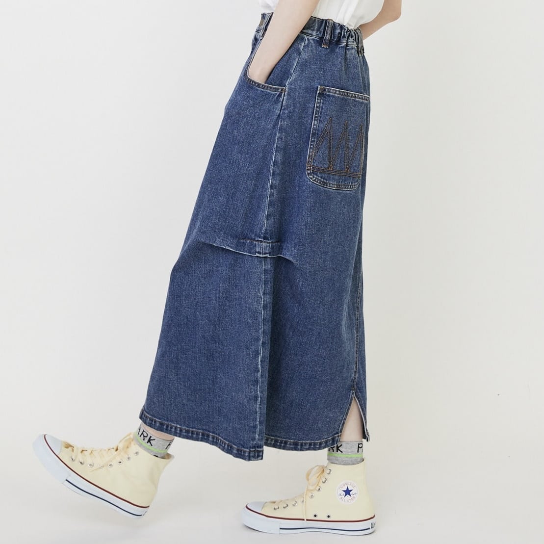 カーブデニム②(スカート) ケミカル 1サイズ