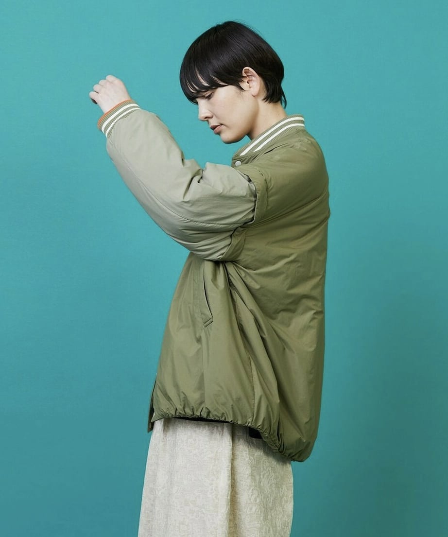 ツーウェイコート カーキ×ライトカーキ 1サイズ