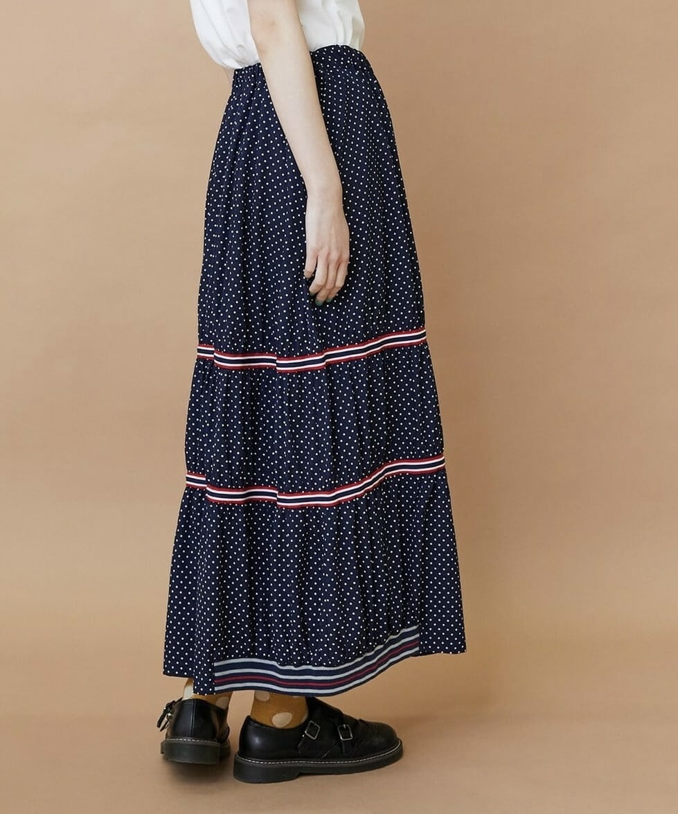スプラッシュドット（スカート） ネイビー 0サイズ