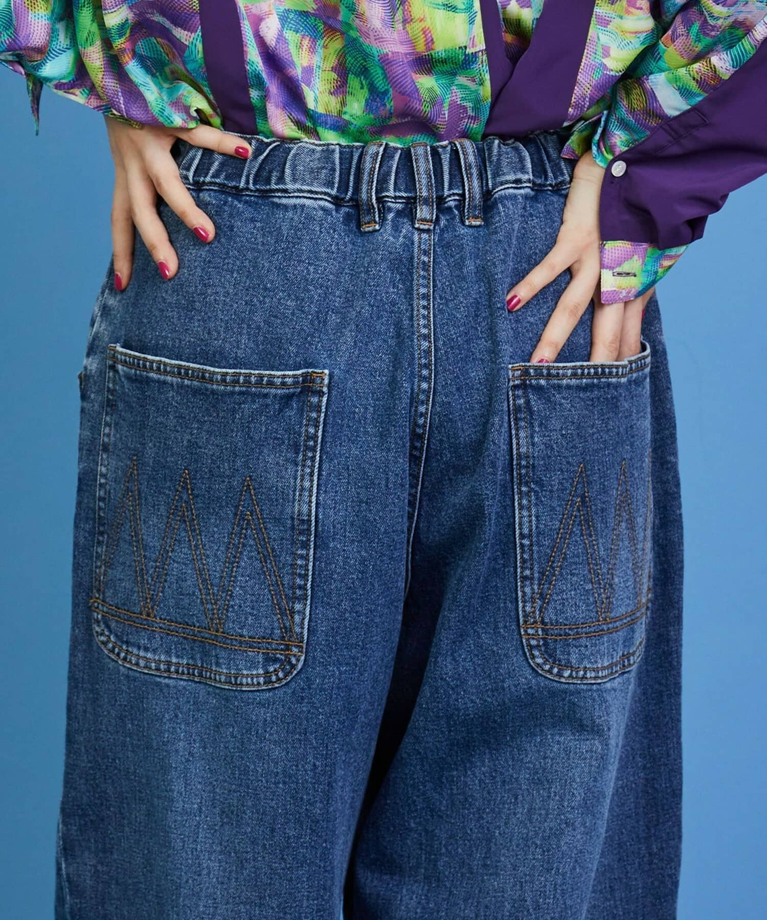 カーブデニム② ブラック 2サイズ