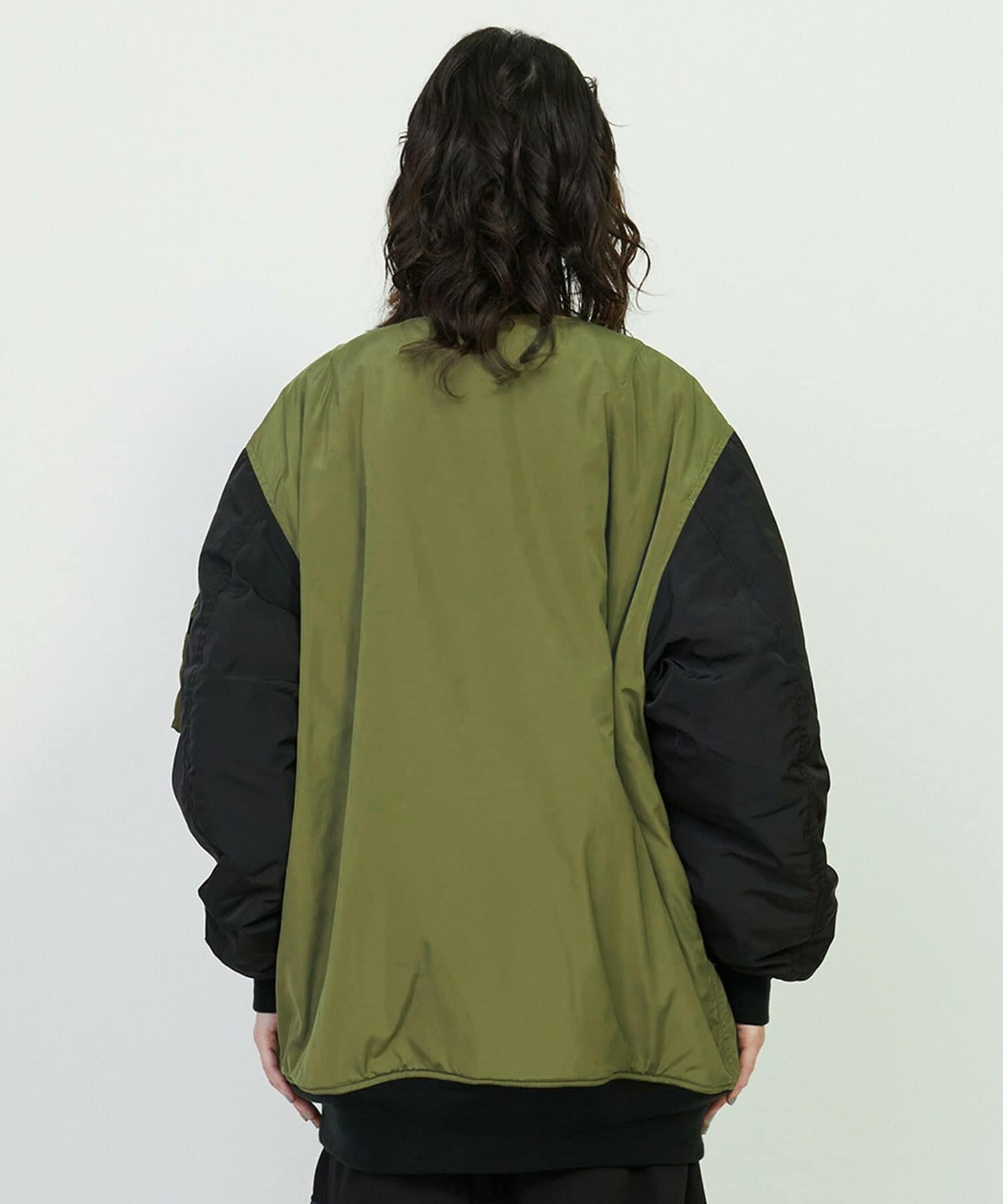 ALPHA × FRAPBOIS ジャケット オリーブ×ブラック Sサイズ
