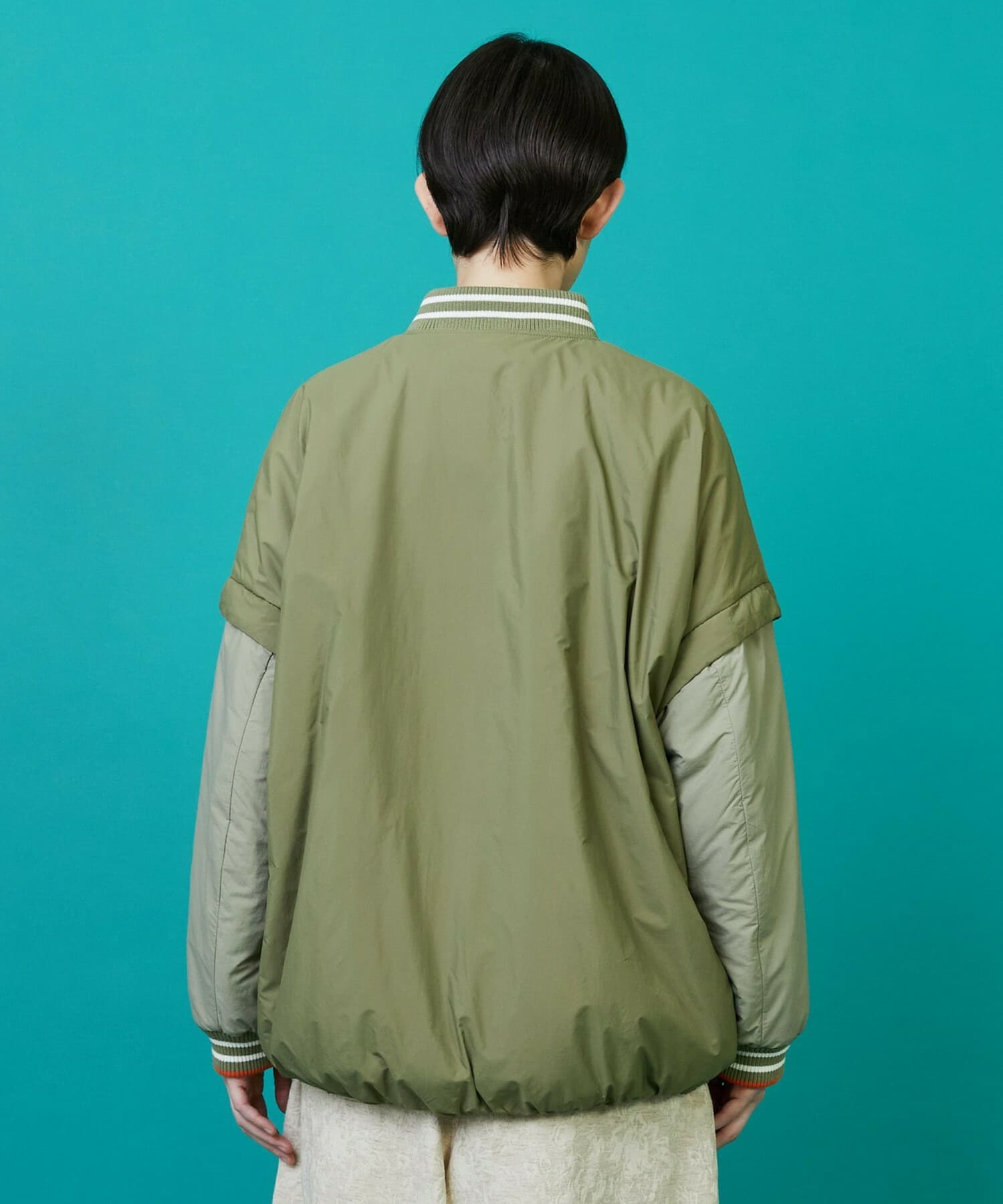 ツーウェイコート カーキ×ライトカーキ 1サイズ