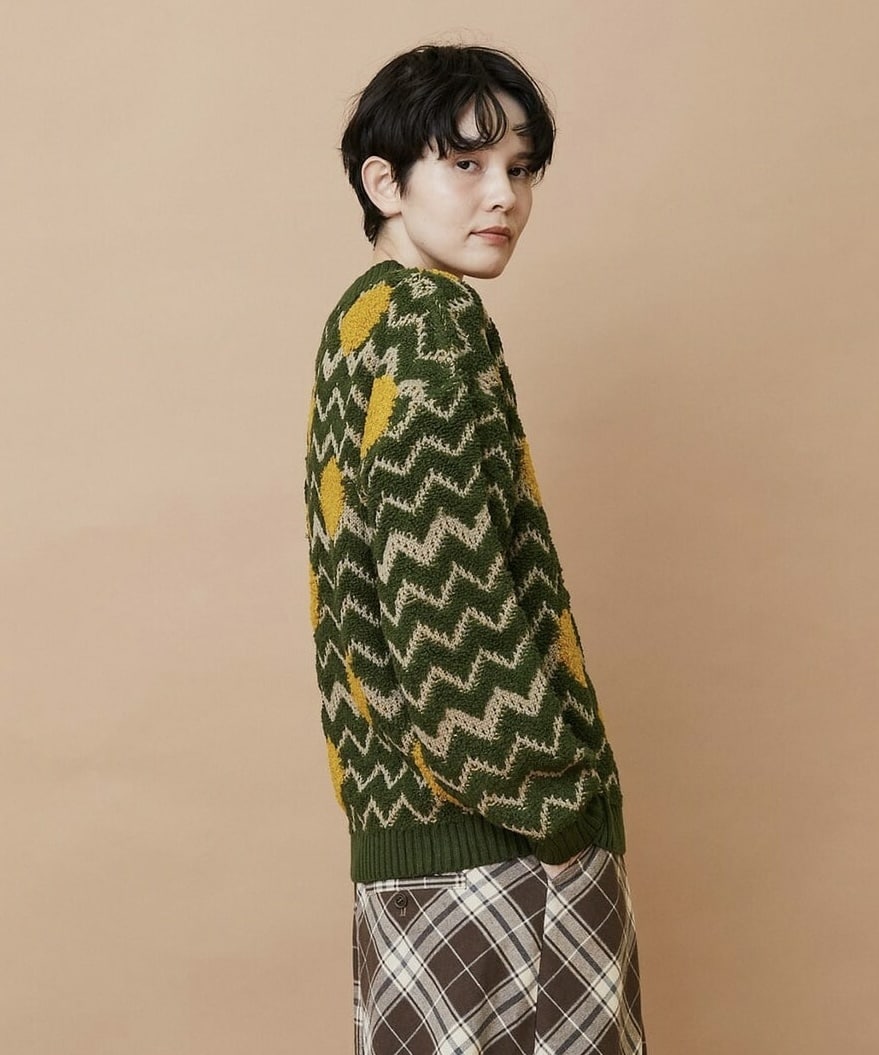 ウェーブドット カーキグリーン 1サイズ