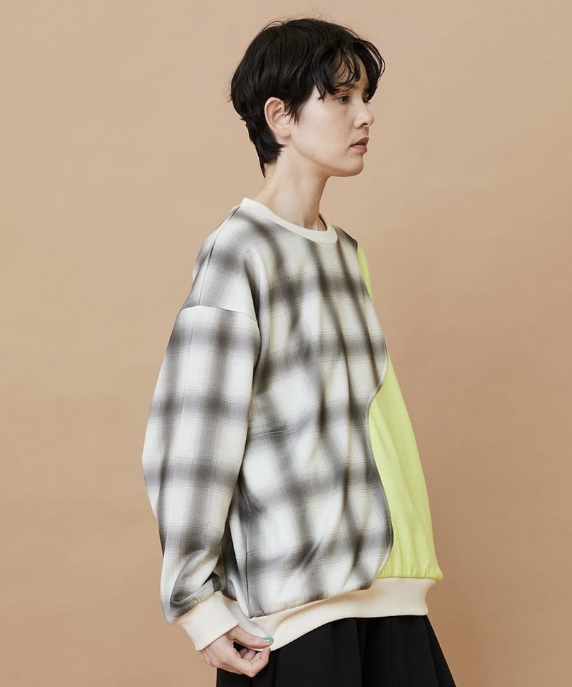 ハーフオンブレー ベージュ×イエロー 1サイズ