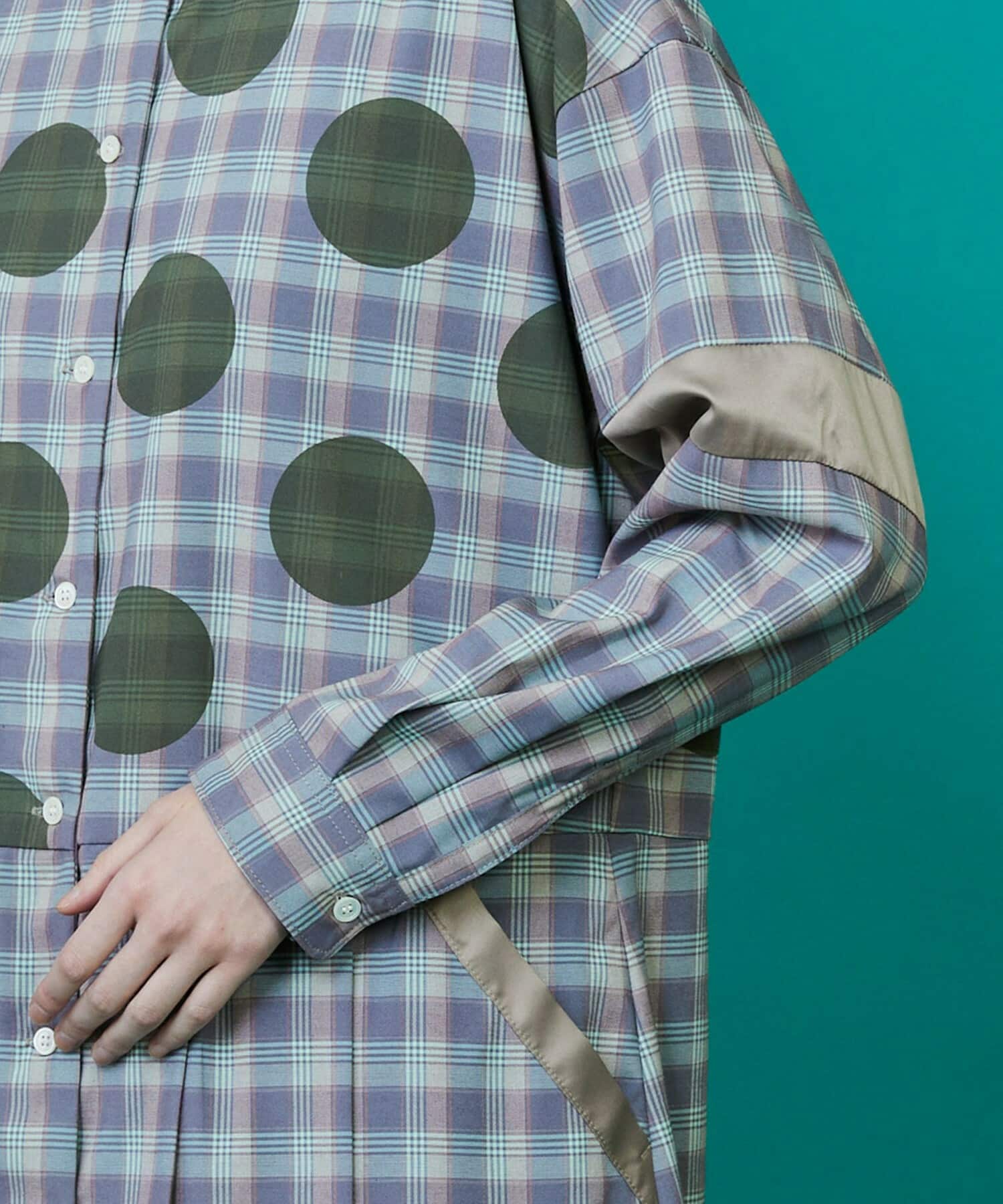 チェックオンドット（ワンピース） ブルー系チェック 0サイズ