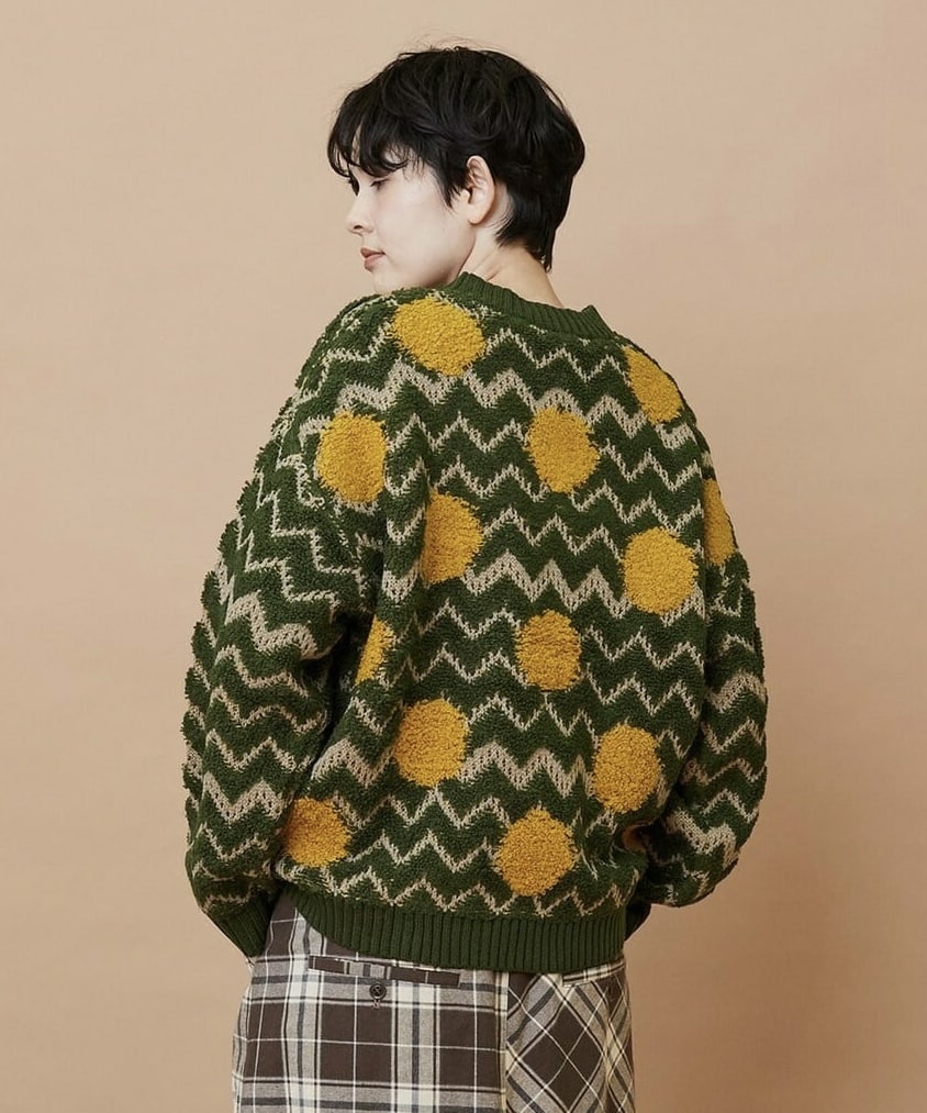 ウェーブドット カーキグリーン 1サイズ