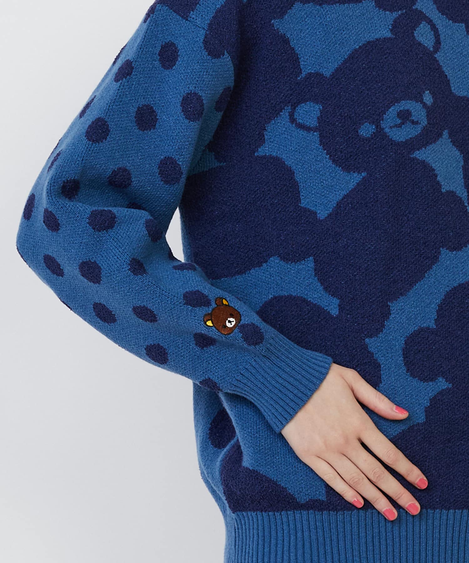 FRAPBOIS×Rilakkuma JQニット ブルー 1サイズ