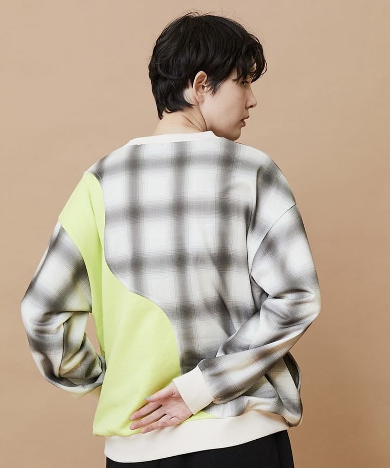 ハーフオンブレー ベージュ×イエロー 1サイズ