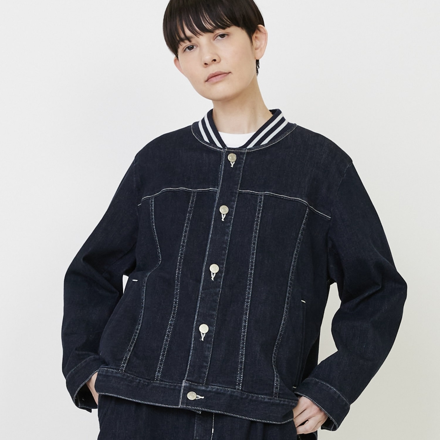 ムーブデニム(ジャケット) ネイビー 2サイズ