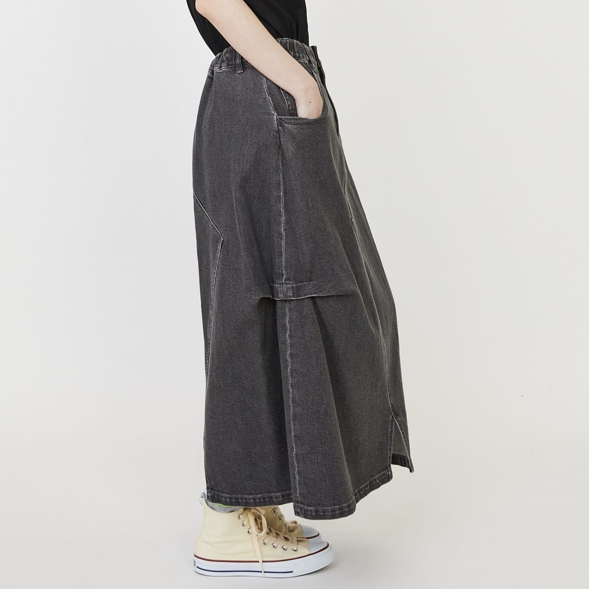 カーブデニム②(スカート) ケミカル 0サイズ
