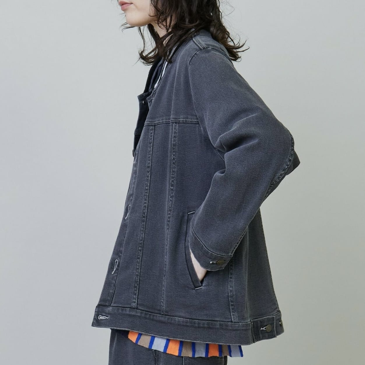 ムーブデニム②（ジャケット） ブラック 1サイズ