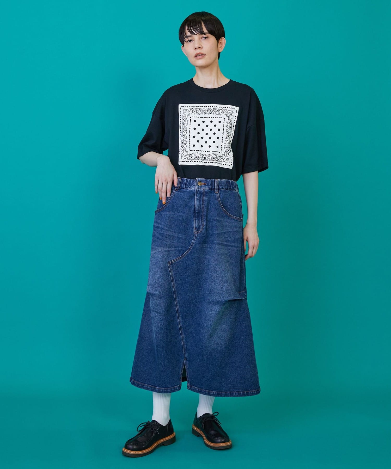 カーブデニム③（スカート） ブルー 0サイズ