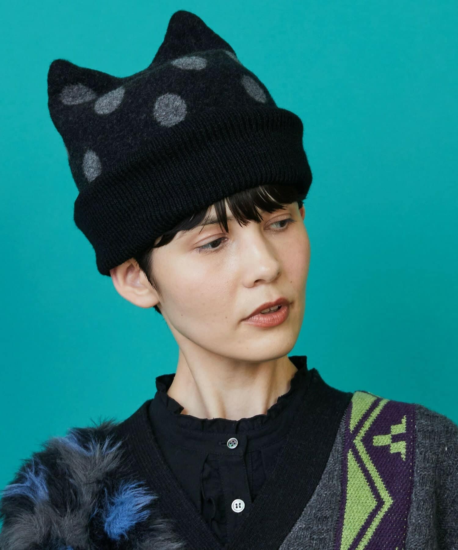 FRAPBOIS×Dodge ドットキャット グリーン Fサイズ