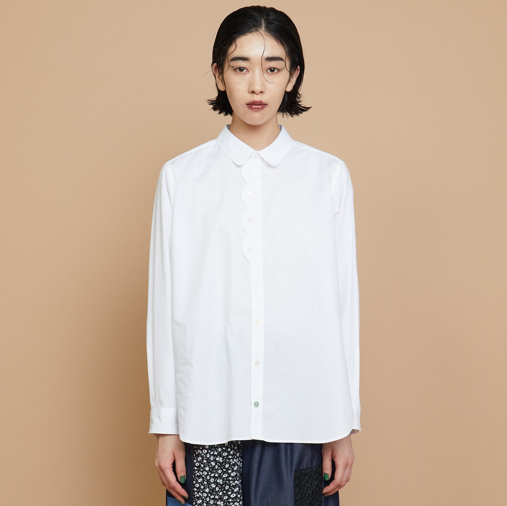 スカラップシャツ(1サイズ ホワイト)｜ フラボア｜池袋PARCO | ONLINE