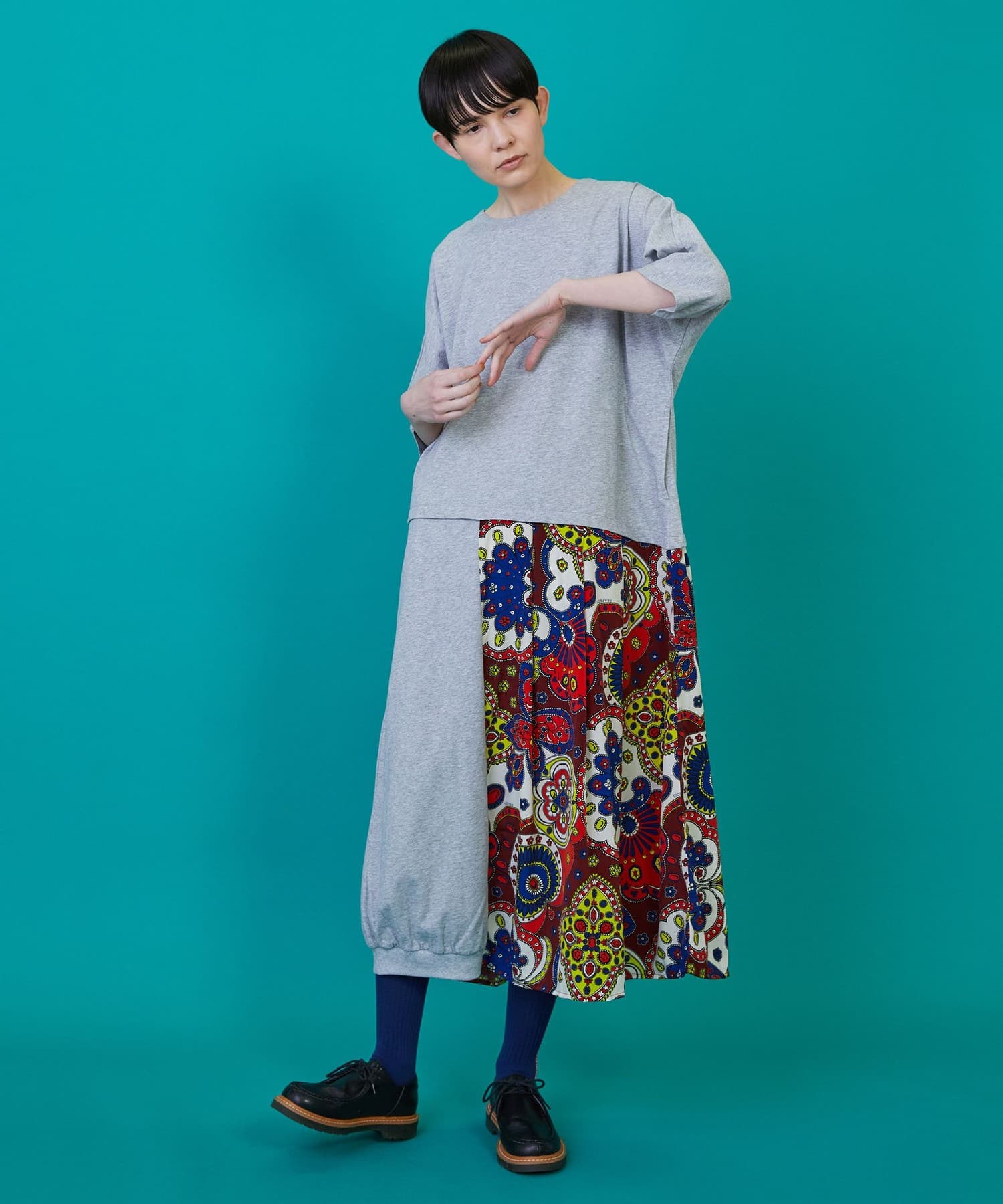 スカーフルカット（ワンピース） グレー 0サイズ