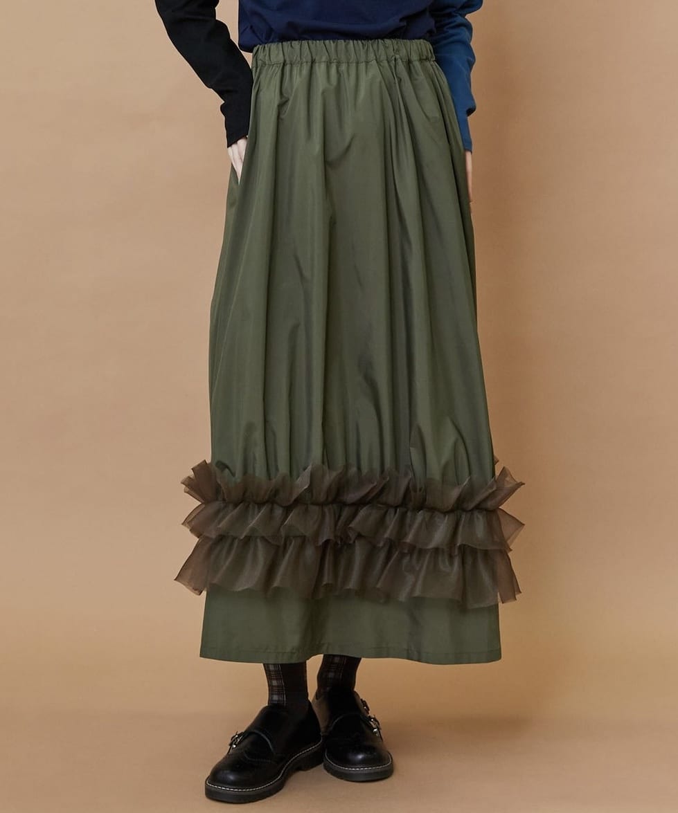 ブーケスカート カーキ 1サイズ
