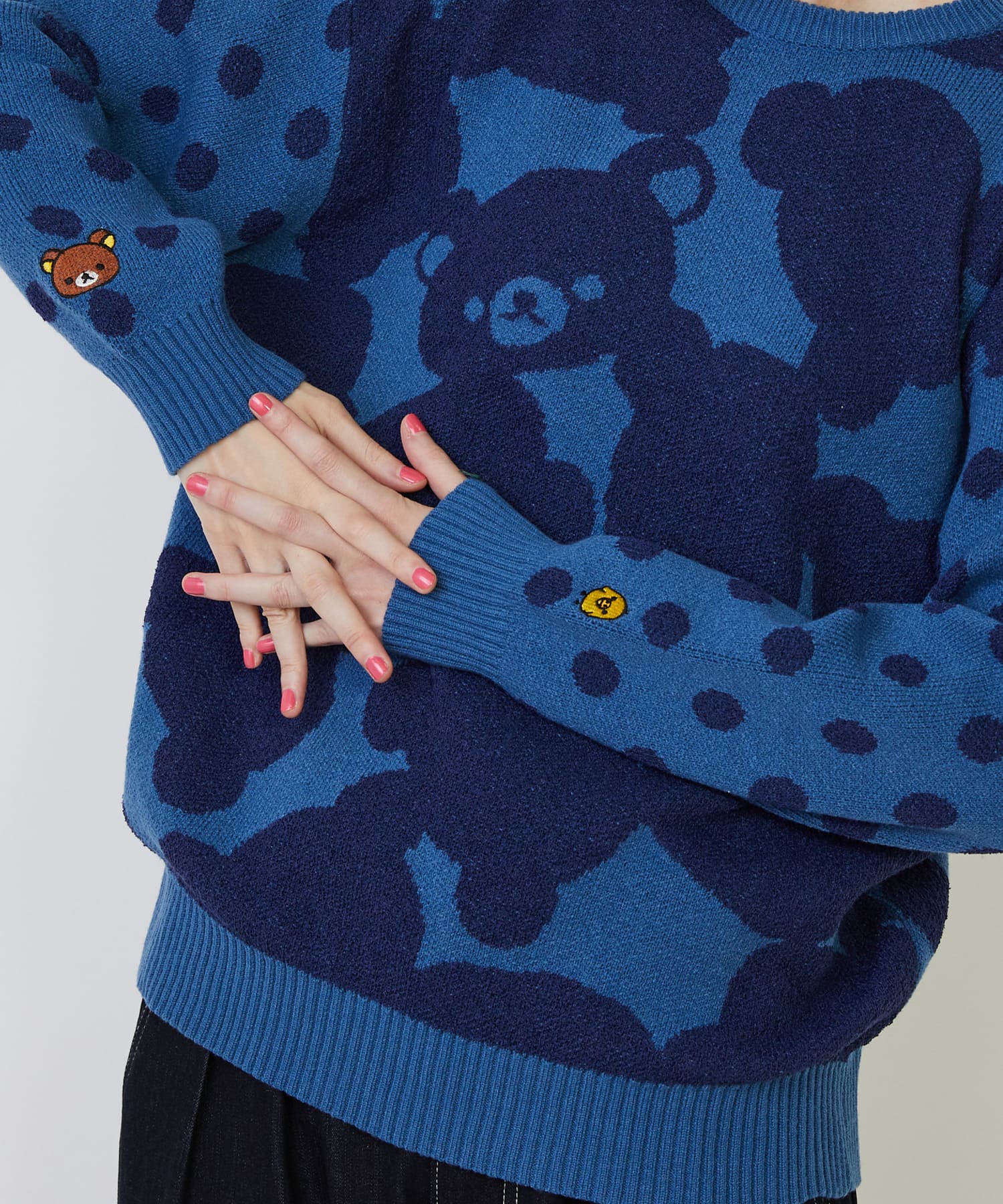 FRAPBOIS×Rilakkuma JQニット ブルー 1サイズ