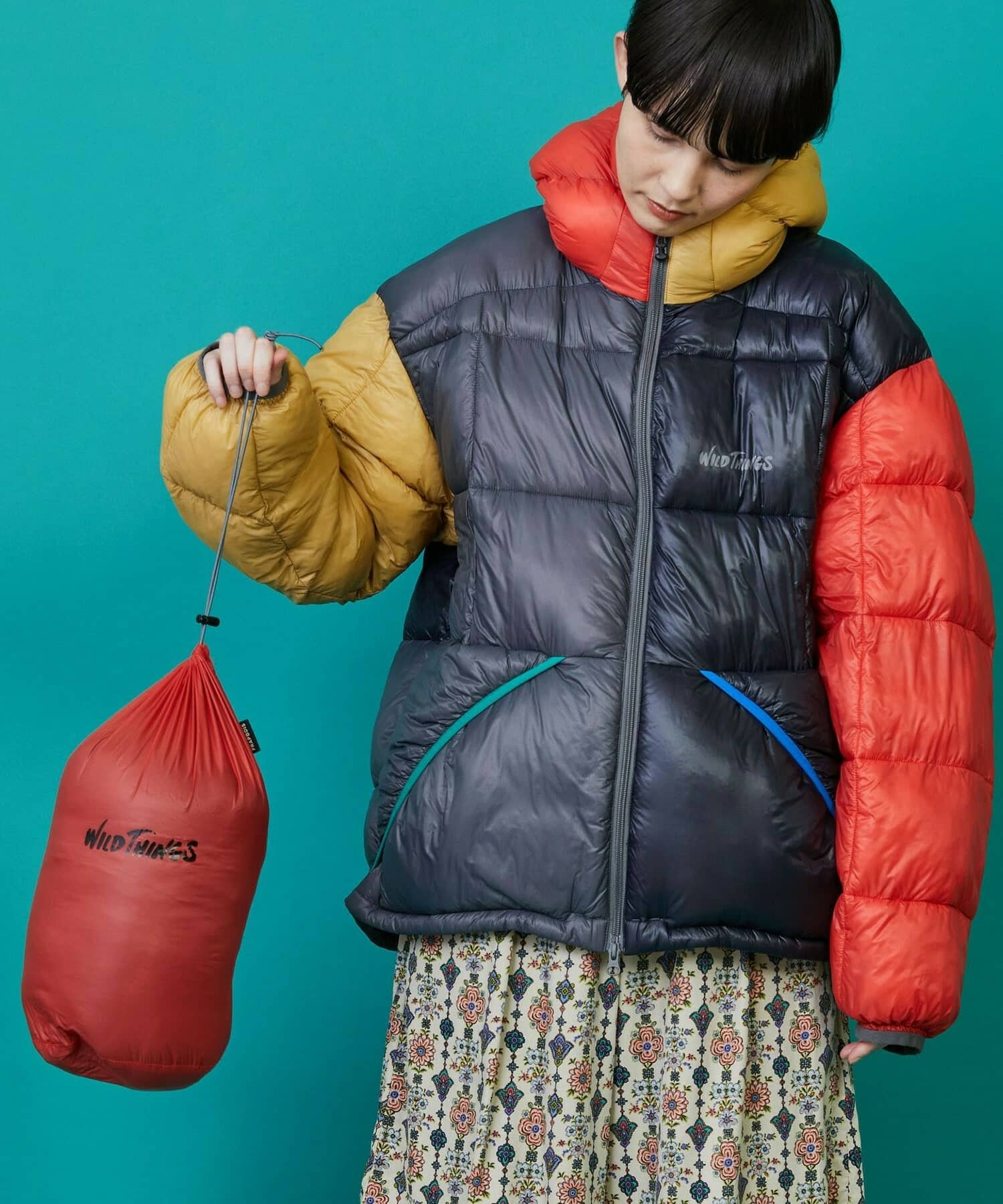 WILDTHINGS×FRAPBOIS 中綿ブルゾン マルチ Sサイズ