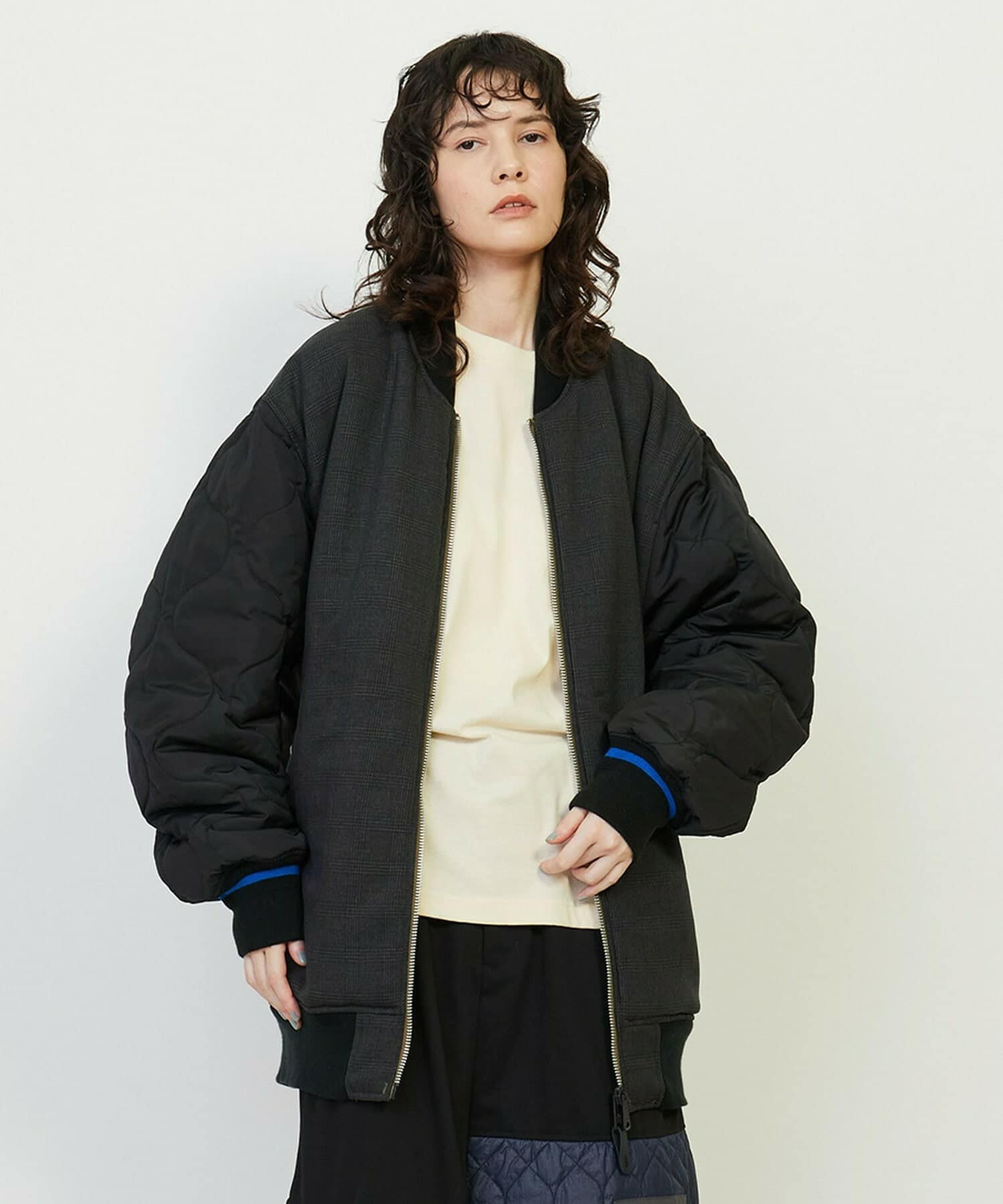 ALPHA × FRAPBOIS ジャケット オリーブ×ブラック Sサイズ