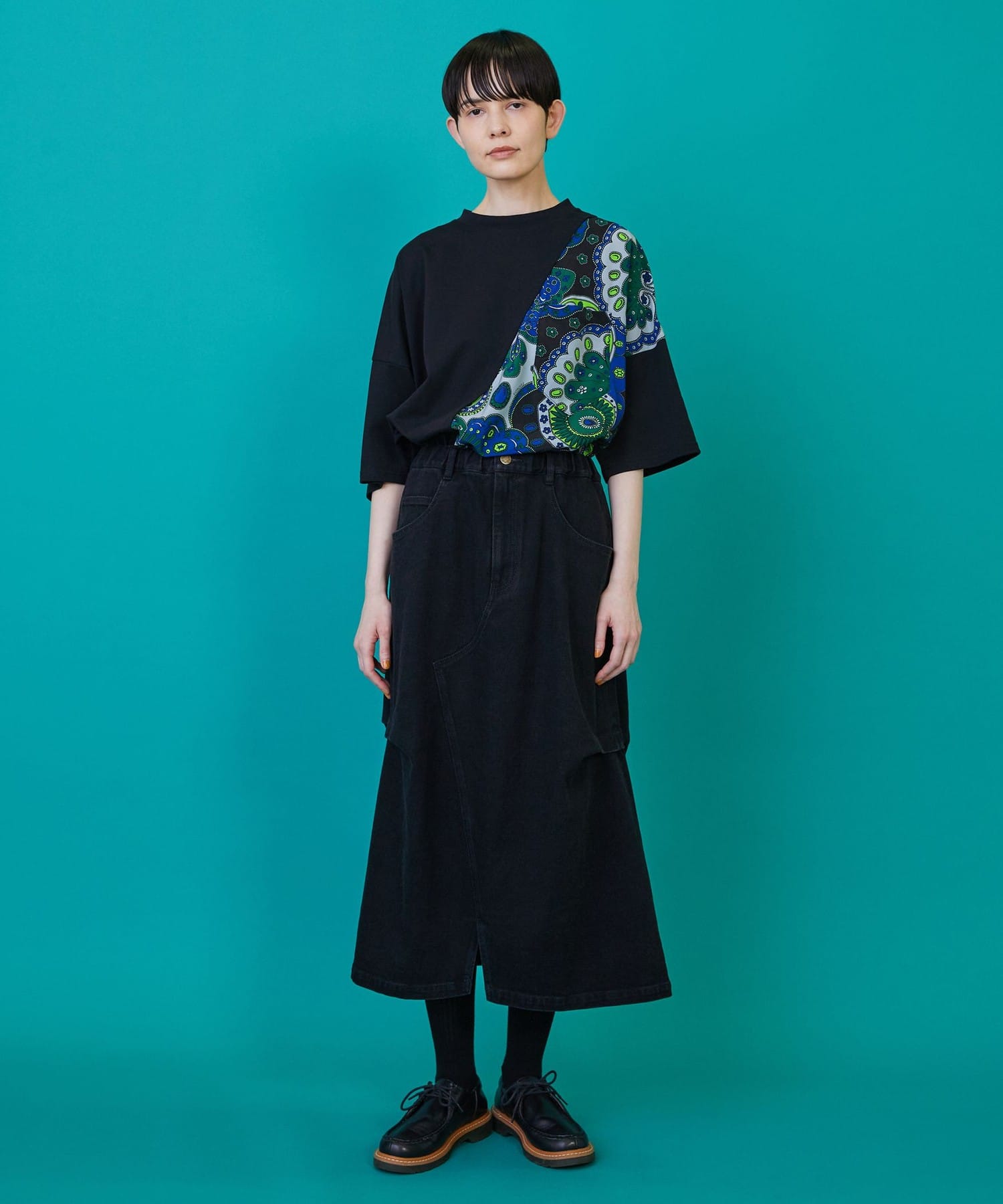 カーブデニム③（スカート） ブルー 0サイズ