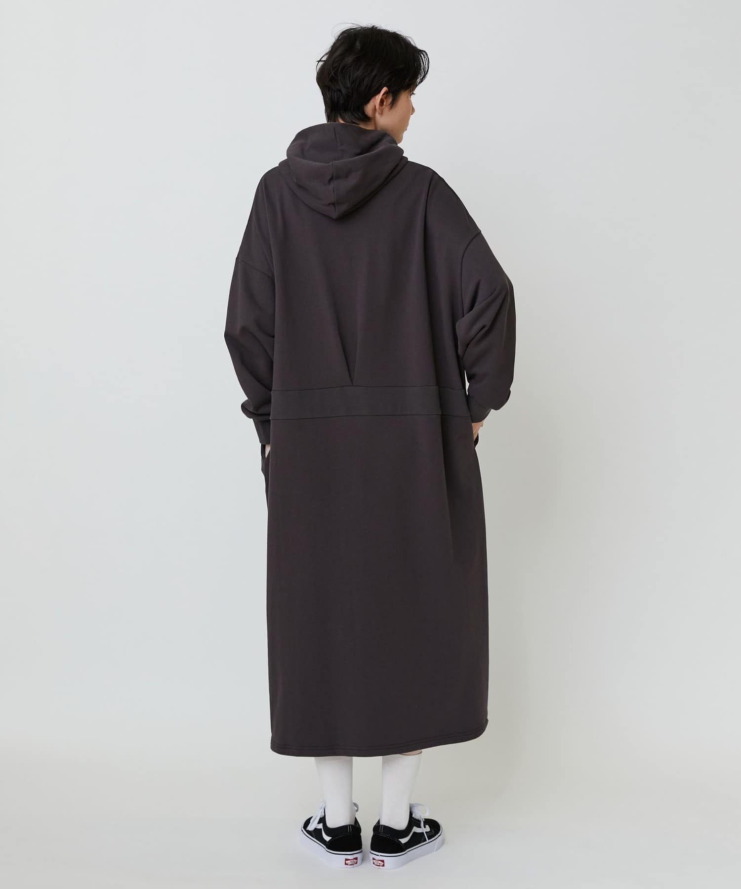 フーディーワンピ ワイン 1サイズ