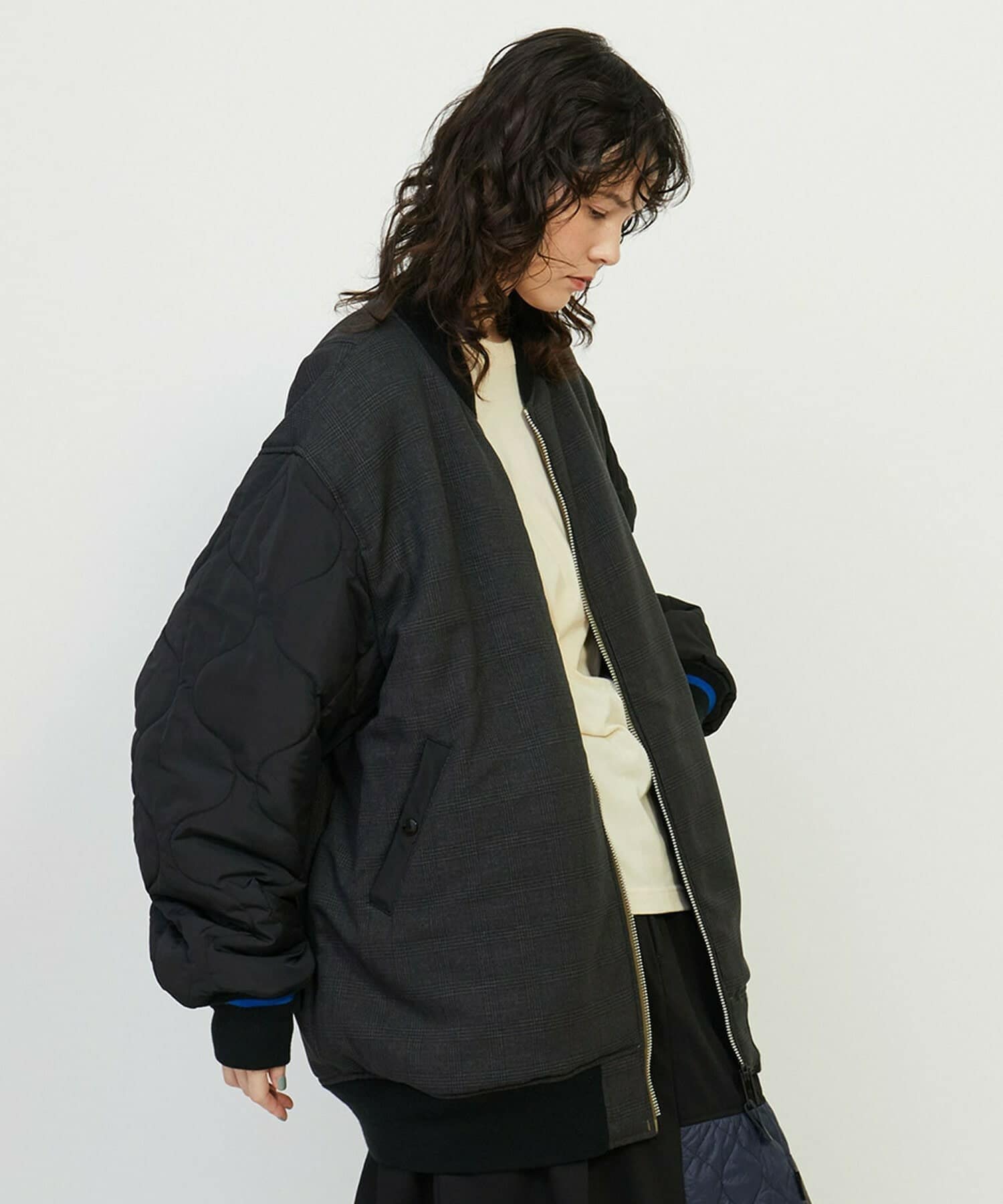 ALPHA × FRAPBOIS ジャケット オリーブ×ブラック Sサイズ