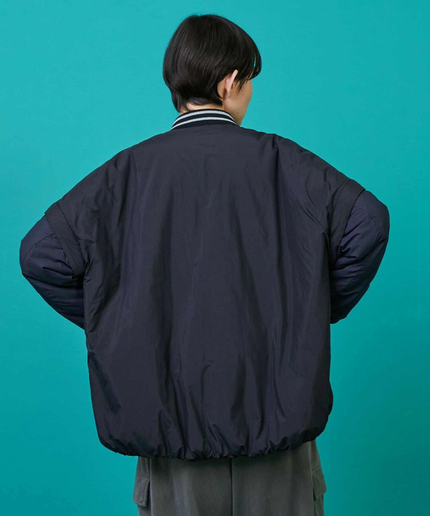 ツーウェイコート カーキ×ライトカーキ 1サイズ