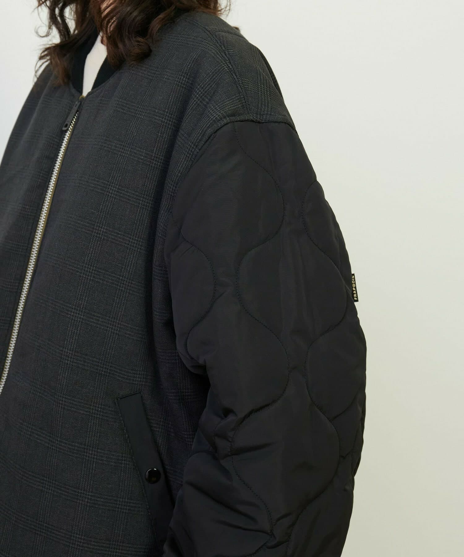 ALPHA × FRAPBOIS ジャケット オリーブ×ブラック Sサイズ