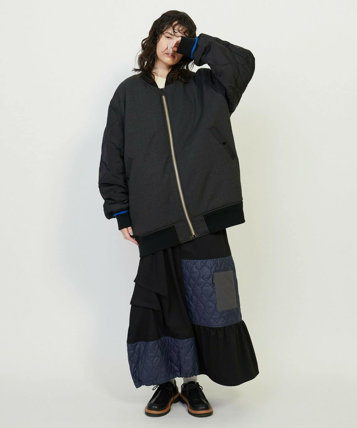 ALPHA × FRAPBOIS ジャケット オリーブ×ブラック Sサイズ