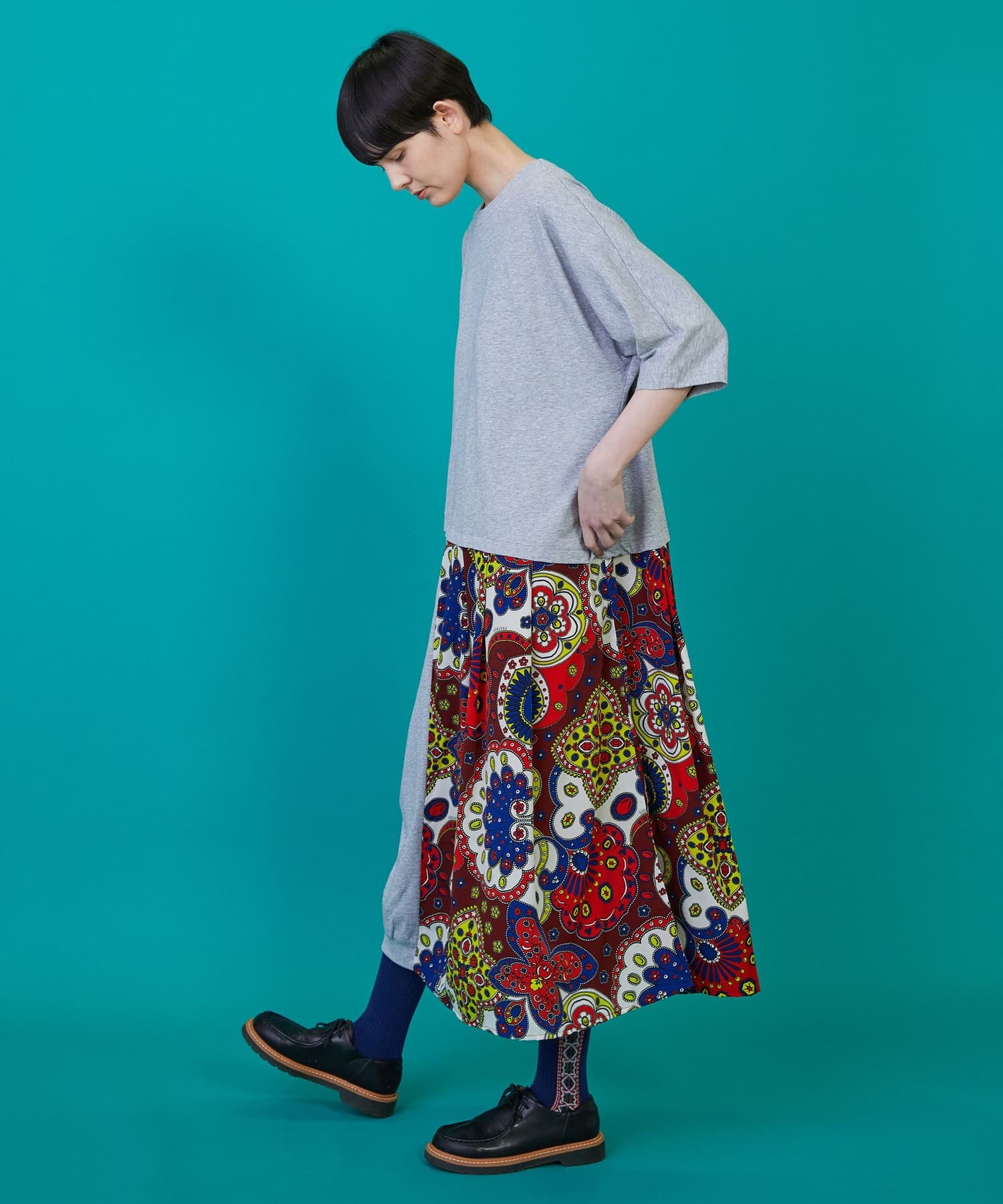 スカーフルカット（ワンピース）(0サイズ グレー)｜ フラボア