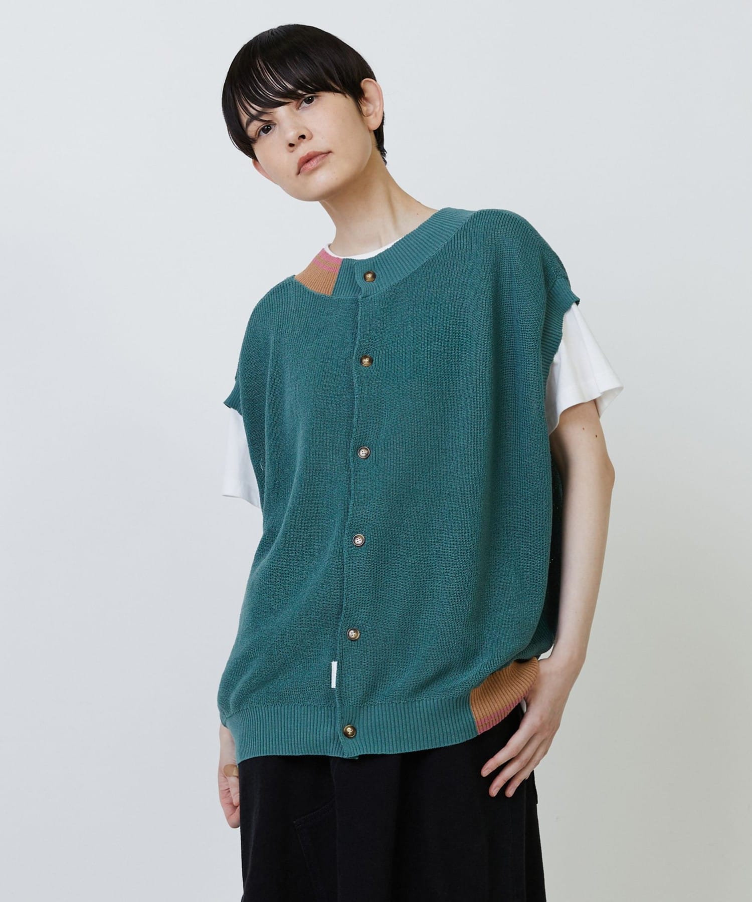 アトリエgg　ニットベスト　２３サイズ アトリエgg ニットベスト 23サイズ アトリエgg ニットベスト