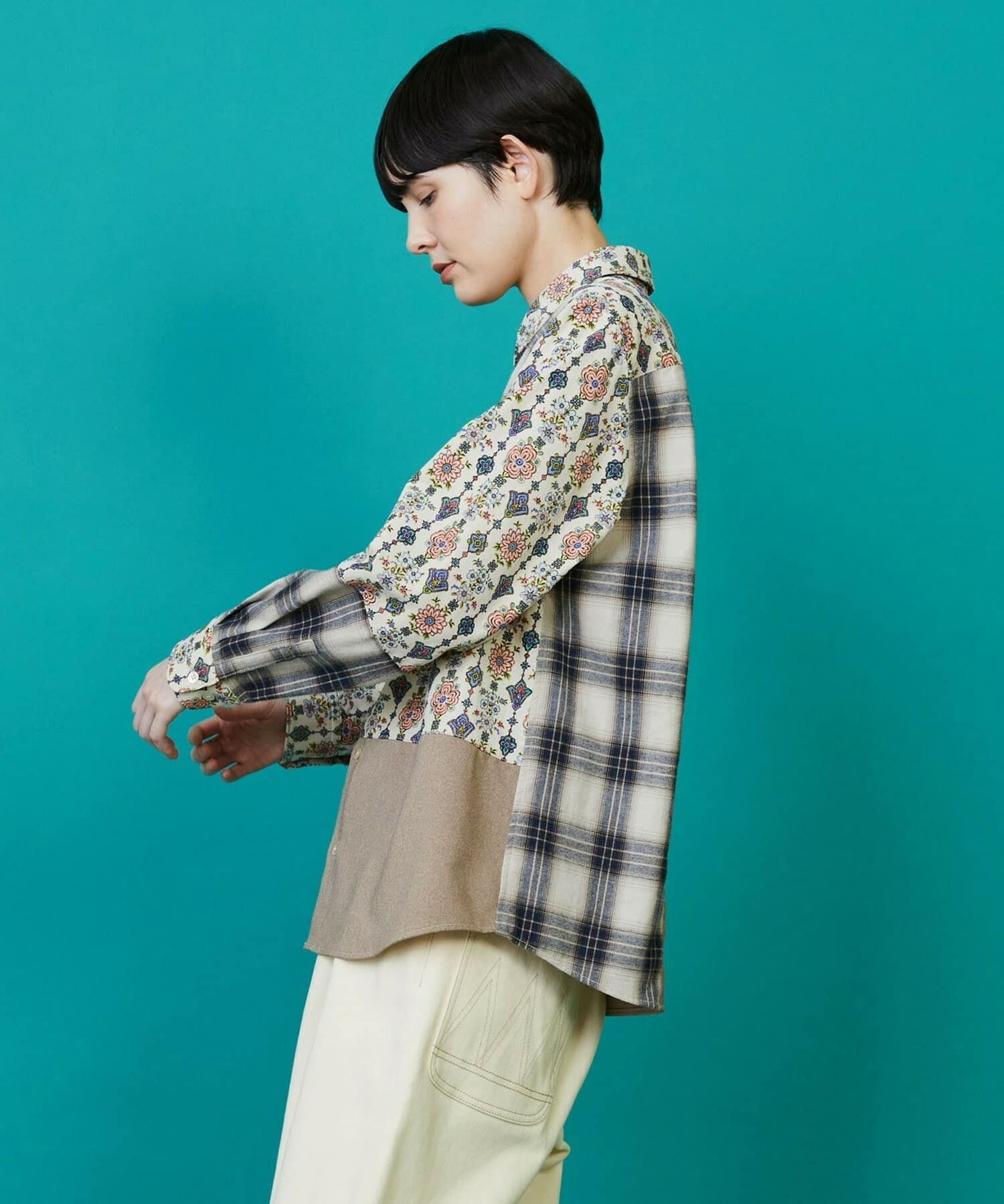 ドライフラワー（シャツ） ベージュ系 1サイズ