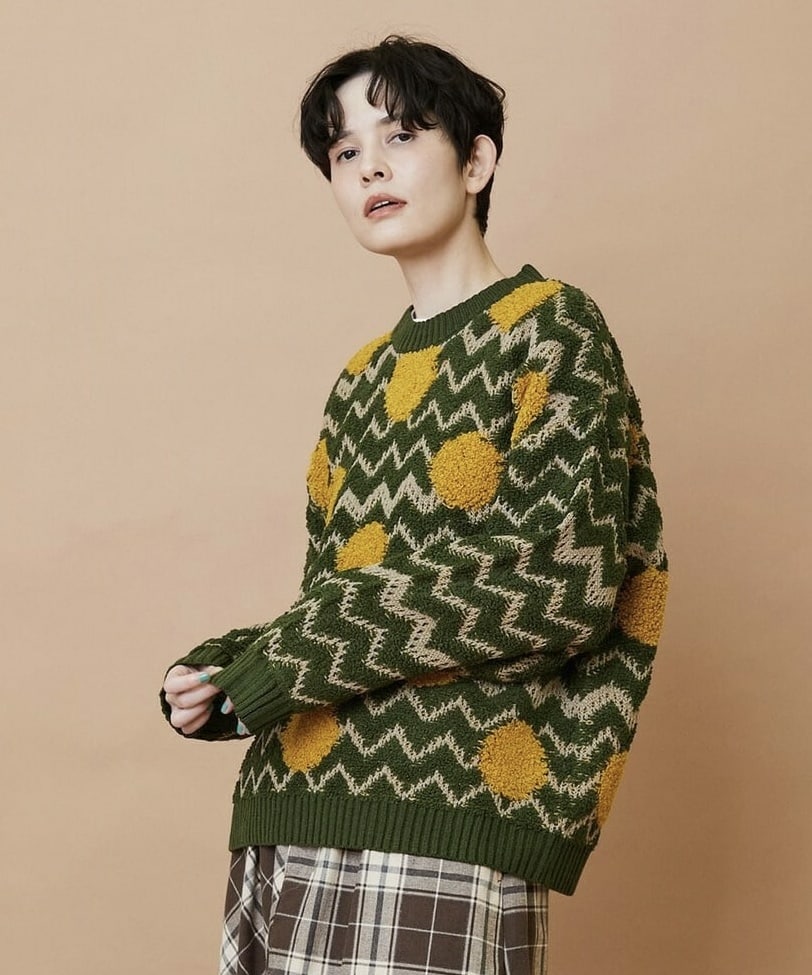 ウェーブドット カーキグリーン 1サイズ