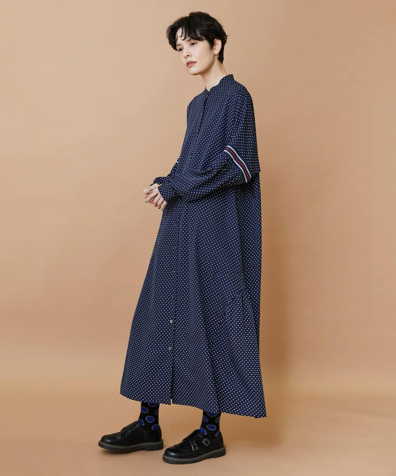 スプラッシュドット（ワンピース） ネイビー 0サイズ