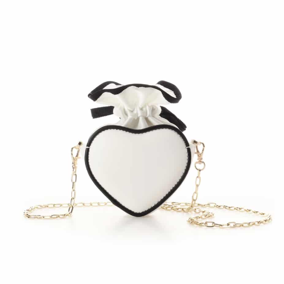 バイカラーハートポーチ