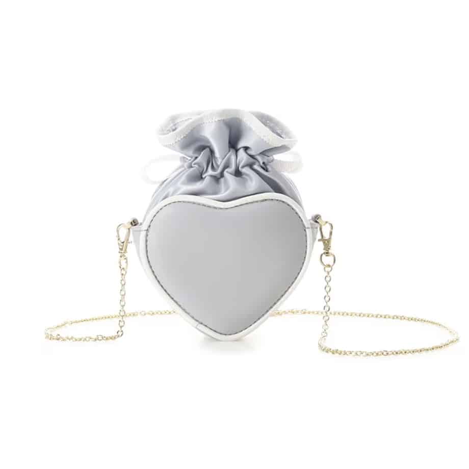 バイカラーハートポーチ