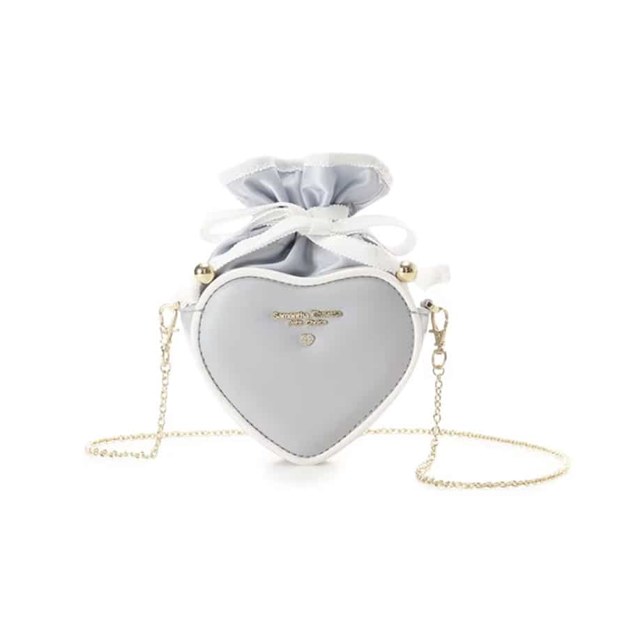 バイカラーハートポーチ