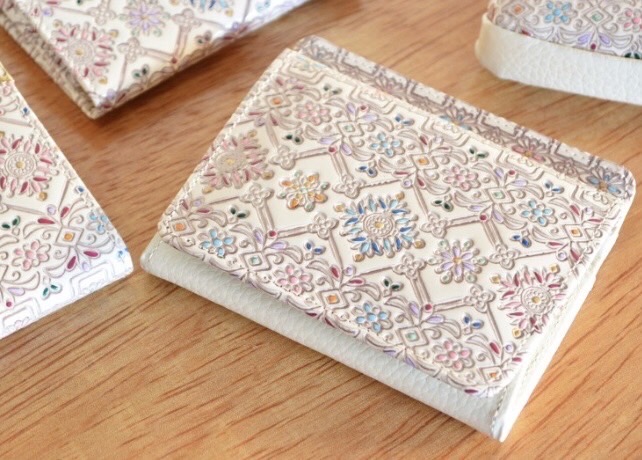 友禅文庫【BOX型コンパクト財布】ピンク