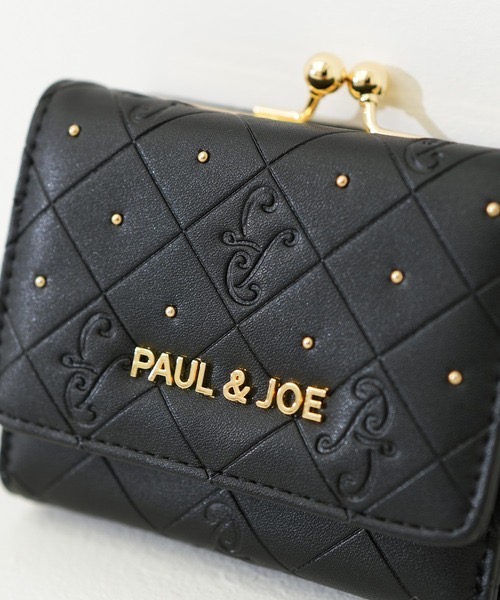 PAUL & JOE　(ポール＆ジョー)　口金ミニ財布 エンボススタッズ　クロ