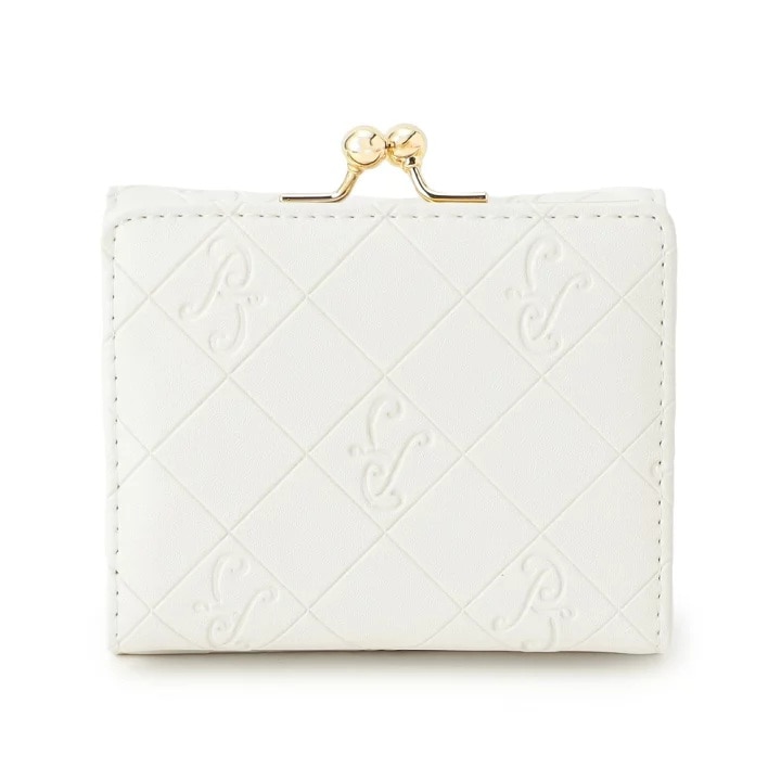 PAUL & JOE　(ポール＆ジョー)　口金ミニ財布 エンボススタッズ　ホワイト